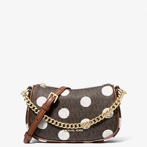 Michael Kors Carmela Small Polka Dot and Signature Logo Pochette